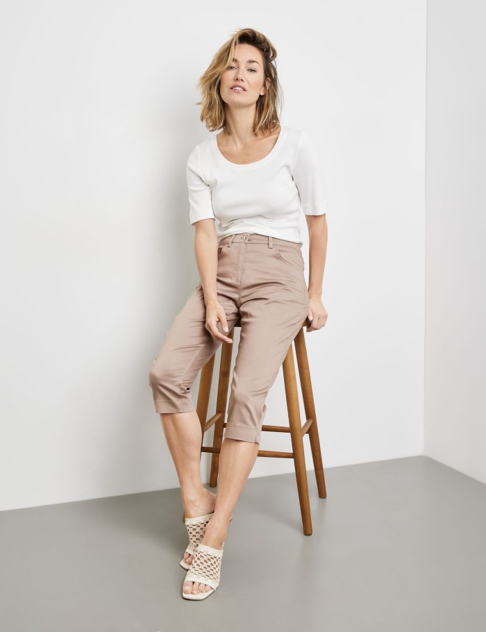 Gerry Weber SOL꞉INE BEST4ME Capris Bukser Beige | FSHD5429