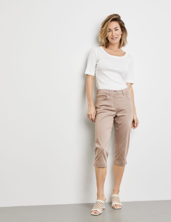 Gerry Weber SOL꞉INE BEST4ME Capris Bukser Beige | FSHD5429