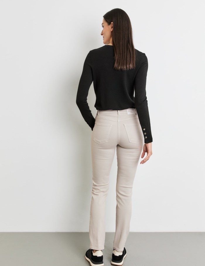 Gerry Weber SOL꞉INE SLIM FIT in a five-pocket design Bukser Beige | PVAT3320