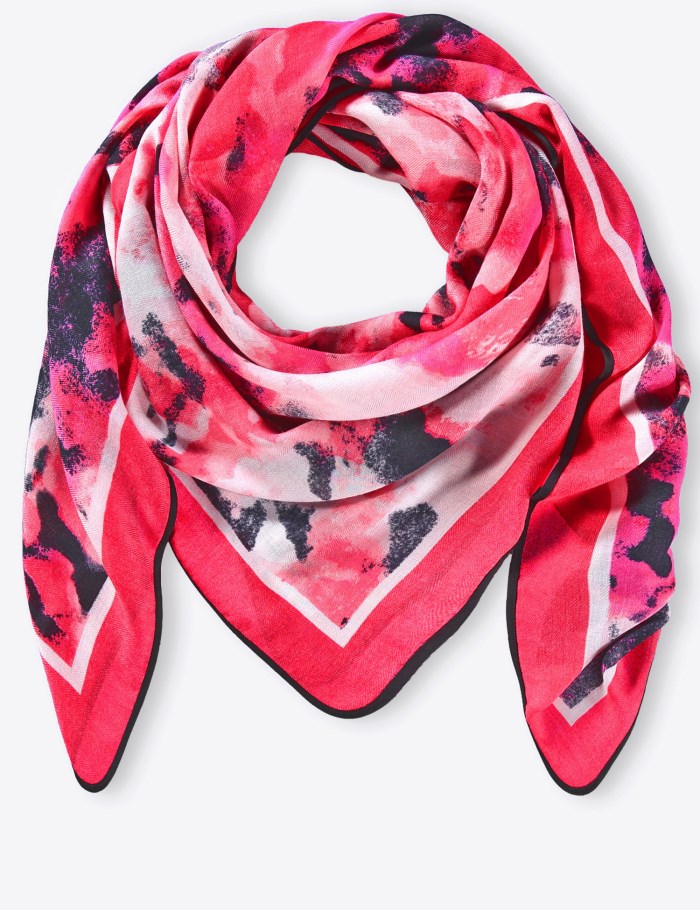 TAIFU Scarf with a fresh print Skjerf Rød | WWFQ8824