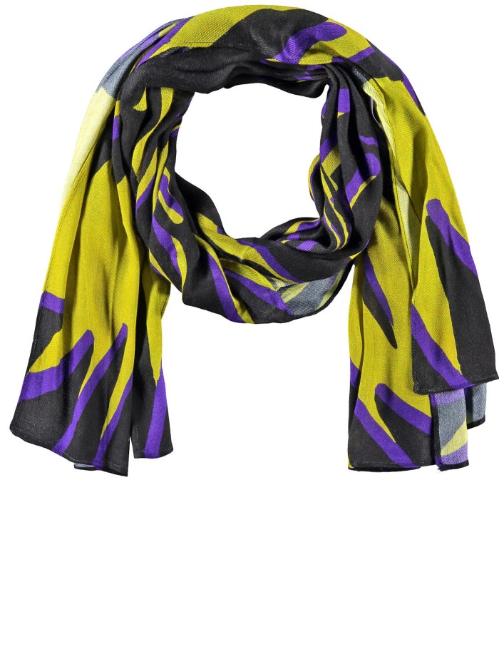 SAMOON Scarf with an abstract print Skjerf Grønn | ZUMV5008