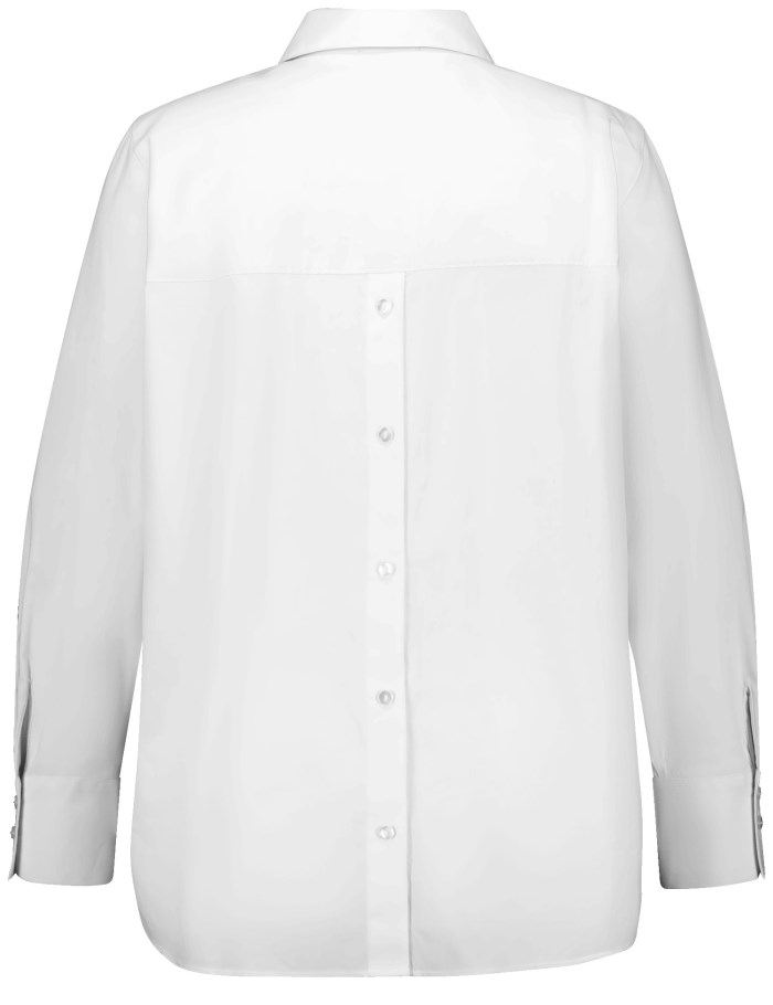 SAMOON Shirt blouse with a button placket on the back Bluse Hvite | LKOF0260