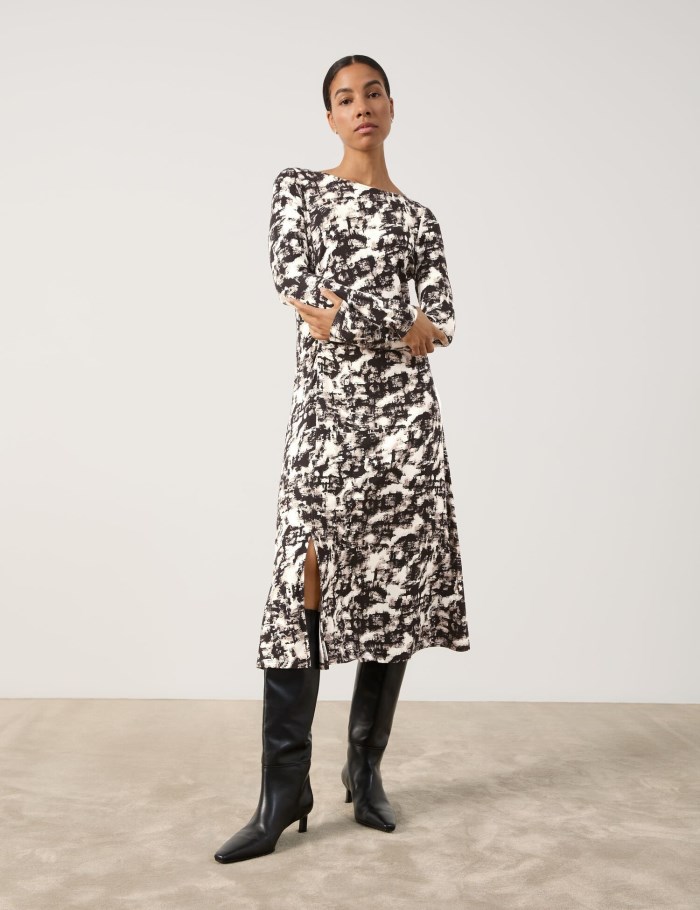 TAIFU Shirt dress with a side gather Kjole Hvite | STSS7064