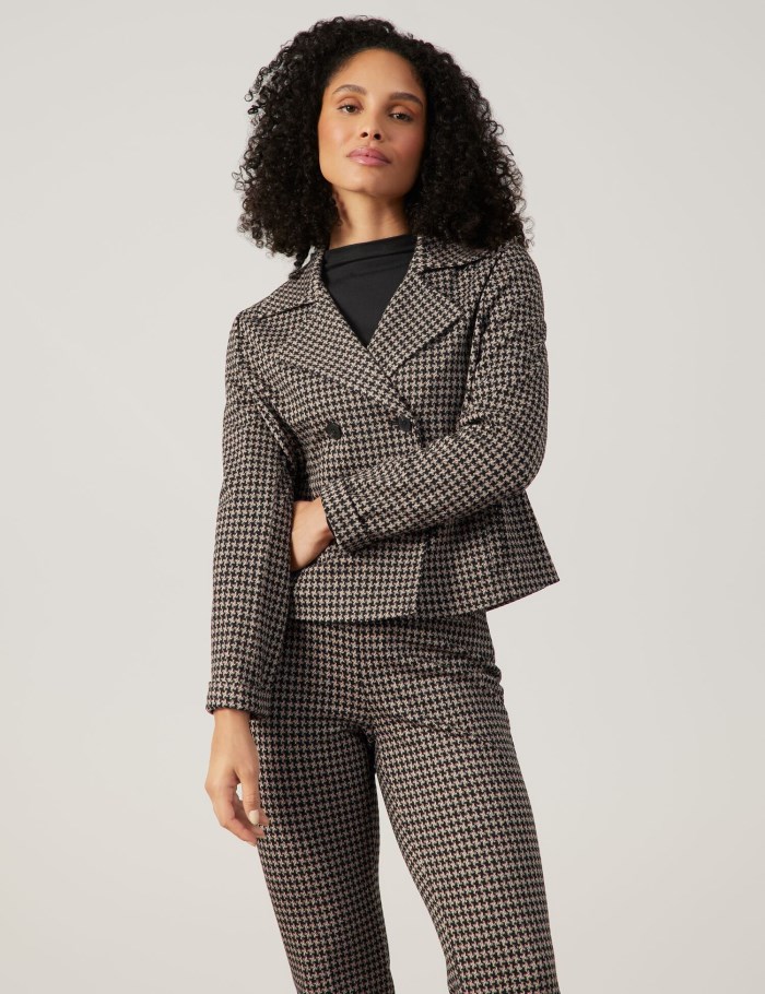 Gerry Weber Short blazer jacket with lapel collar Blazere Svarte | XYGS2749