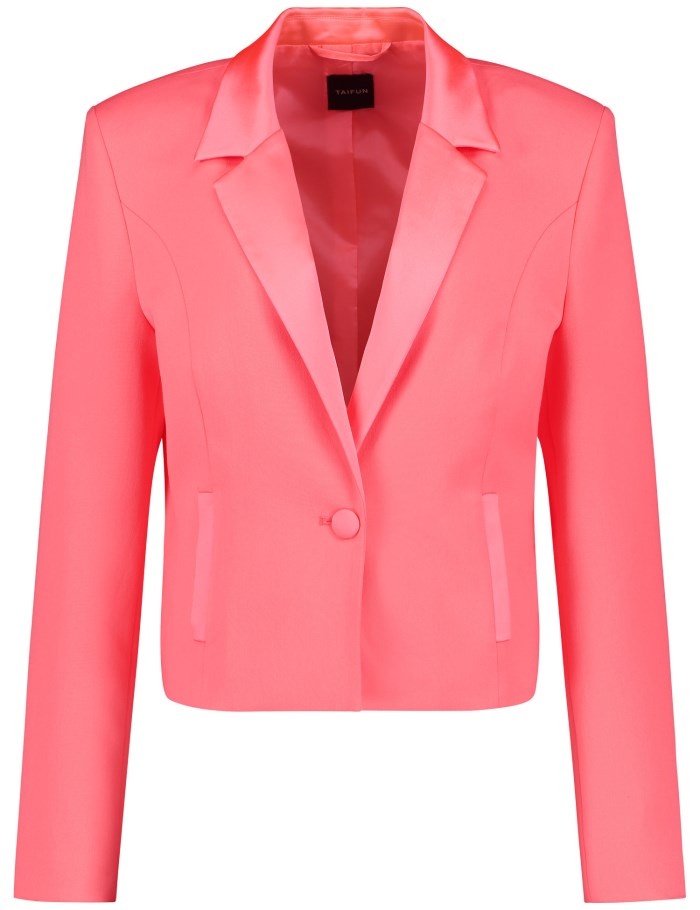 TAIFU Short blazer with satin trims Blazere Rosa | USCP5188