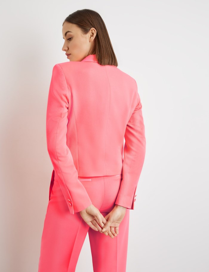 TAIFU Short blazer with satin trims Blazere Rosa | USCP5188