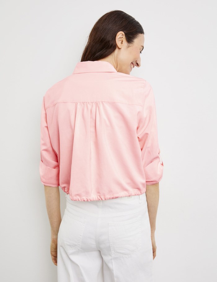 Gerry Weber Short blouse with an elasticated drawstring Bluse Rosa | KXEM5278