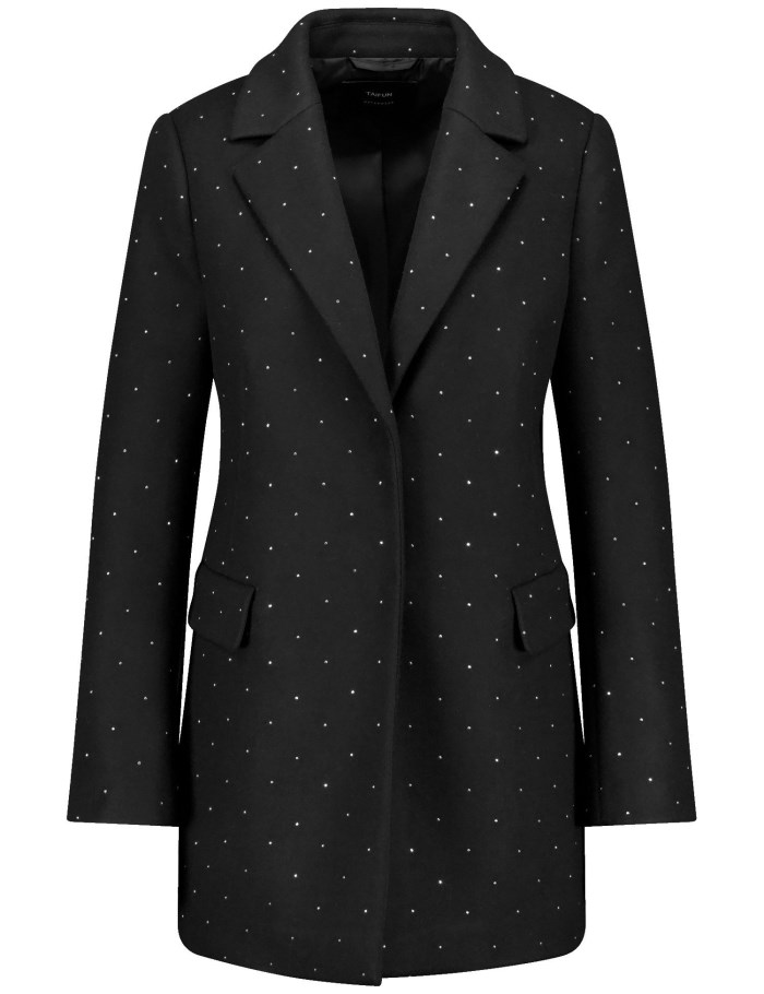 TAIFU Short coat with stud embellishment Jakker Svarte | YOEJ1464