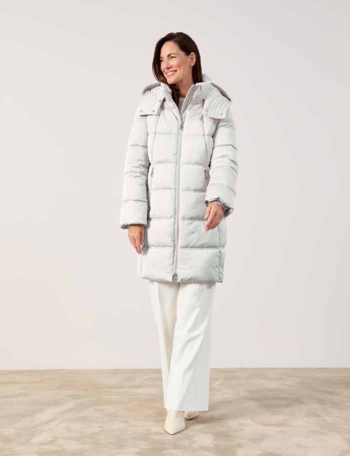 Gerry Weber Short quilted coat with a detachable hood Jakker Beige | DDBS1133