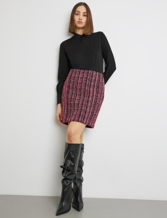 TAIFU Short skirt made of textured fabric Skjørt Rosa | YBLH3599