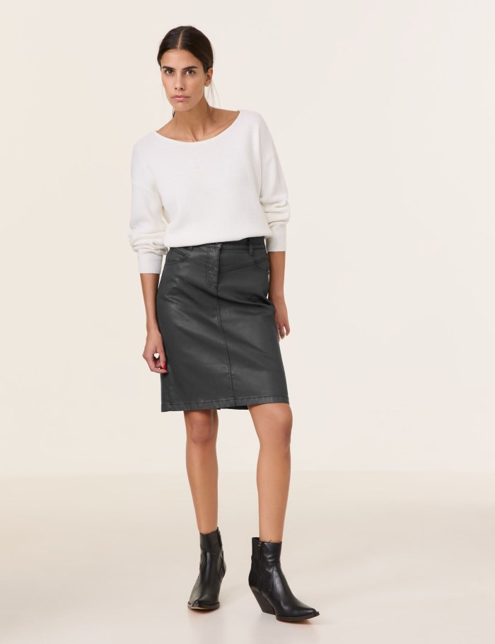 Gerry Weber Short skirt with a slightly shiny finish Skjørt Svarte | LZAF0915