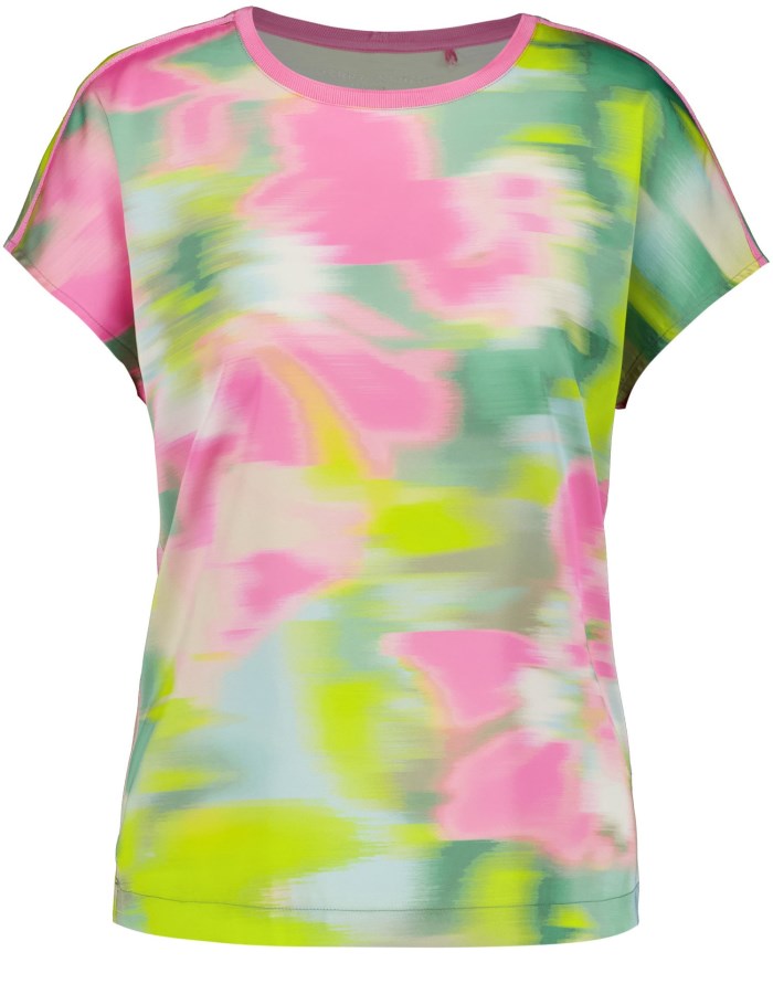 Gerry Weber Short sleeve top with fabric panelling T-skjorte Multicolor | ZYOI7905