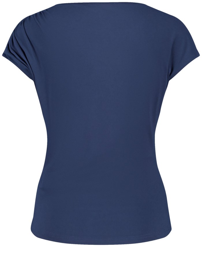 Gerry Weber Short sleeve top with gathers T-skjorte Blå | MIYE0154