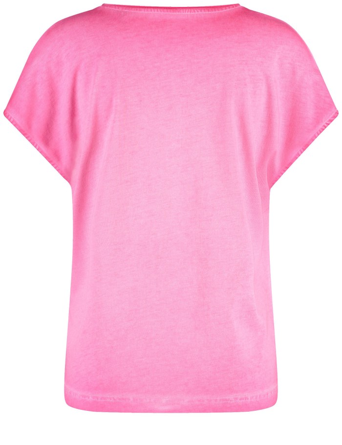 Gerry Weber Short sleeve top with printed lettering T-skjorte Rosa | WCHU5862