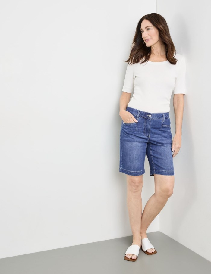 Gerry Weber Shorts KIA꞉RA RELAXED FIT Bukser Blå | NDBZ6496