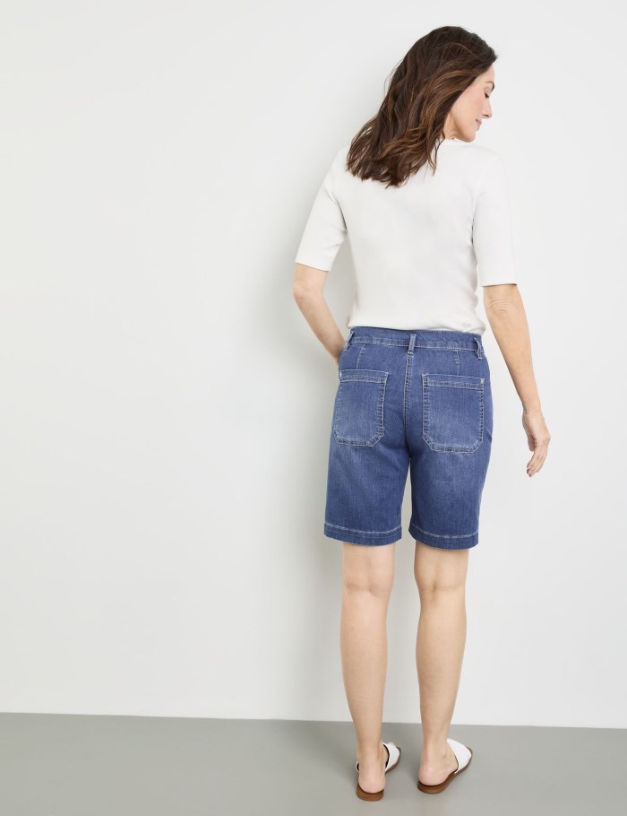 Gerry Weber Shorts KIA꞉RA RELAXED FIT Bukser Blå | NDBZ6496