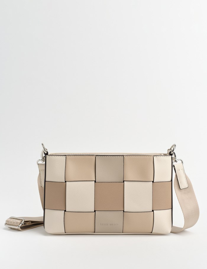 Gerry Weber Shoulder bag in a woven look Vesker Beige | VKLB4302