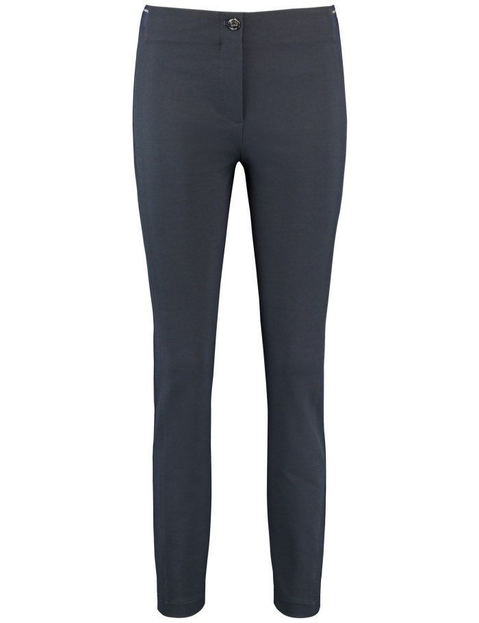 Gerry Weber Simple 7/8-length trousers in a slim fit Bukser Blå | CFQF6086