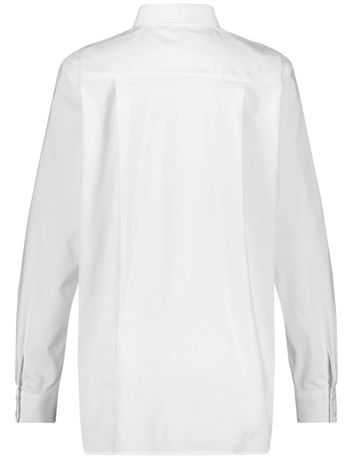 Gerry Weber Simple shirt blouse with an elongated back Bluse Hvite | FDXP1636