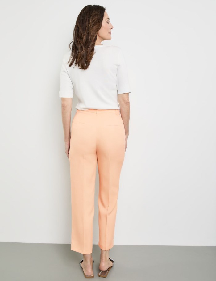 Gerry Weber Simple trousers with pressed pleats Bukser Oransje | WUOV5617