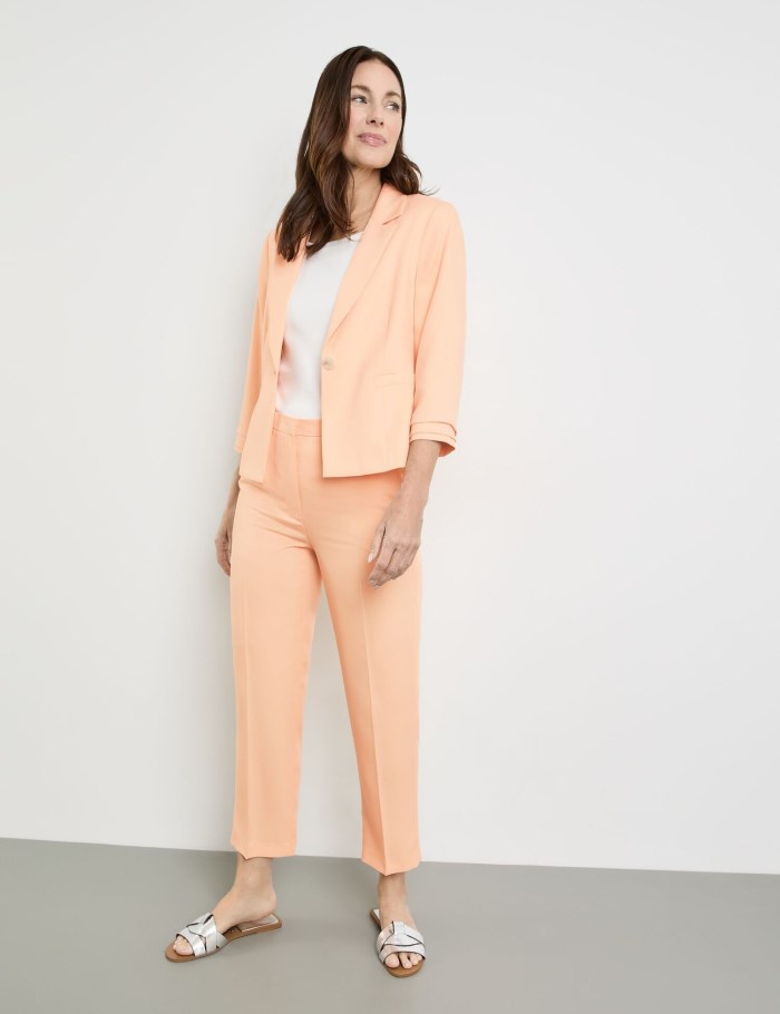 Gerry Weber Simple trousers with pressed pleats Bukser Oransje | WUOV5617