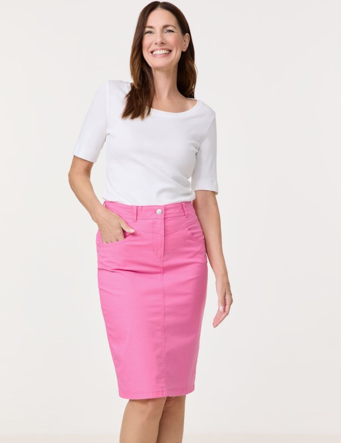 Gerry Weber Skirt with a kick pleat Skjørt Rosa | LRIZ5419