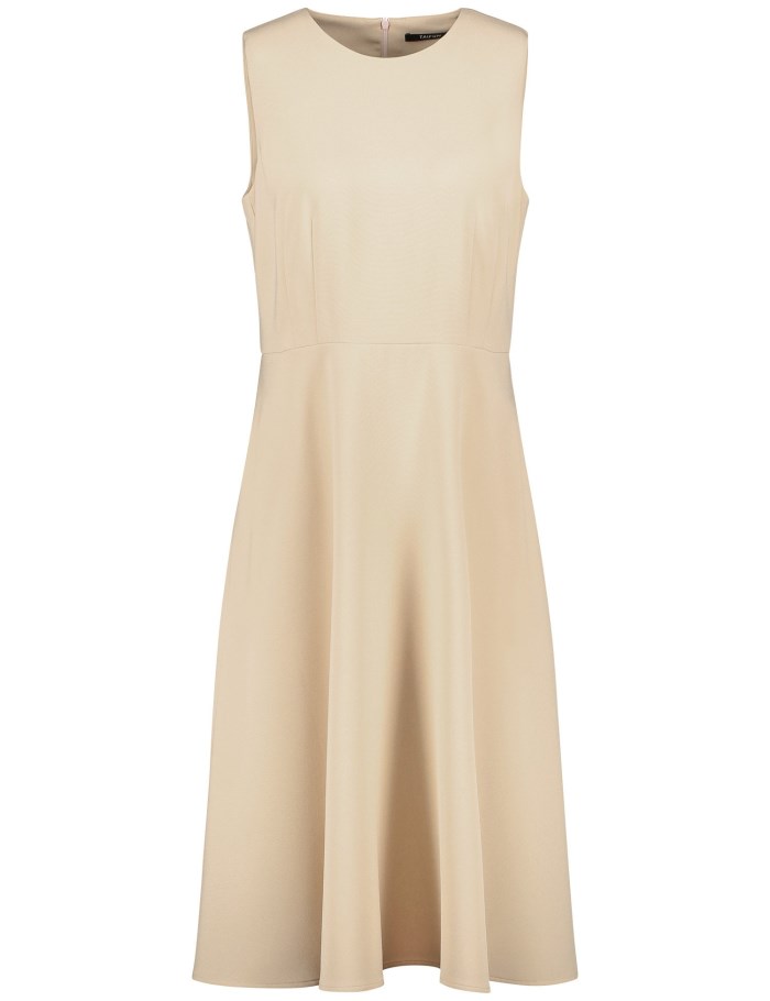 TAIFU Sleeveless dress with a flared skirt section Kjole Beige | ZCXN8925