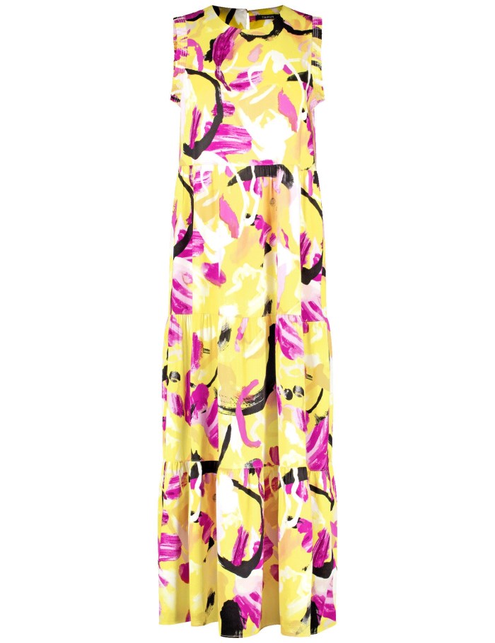 TAIFU Sleeveless maxi dress with a floral print Kjole Gul | UCLS4737