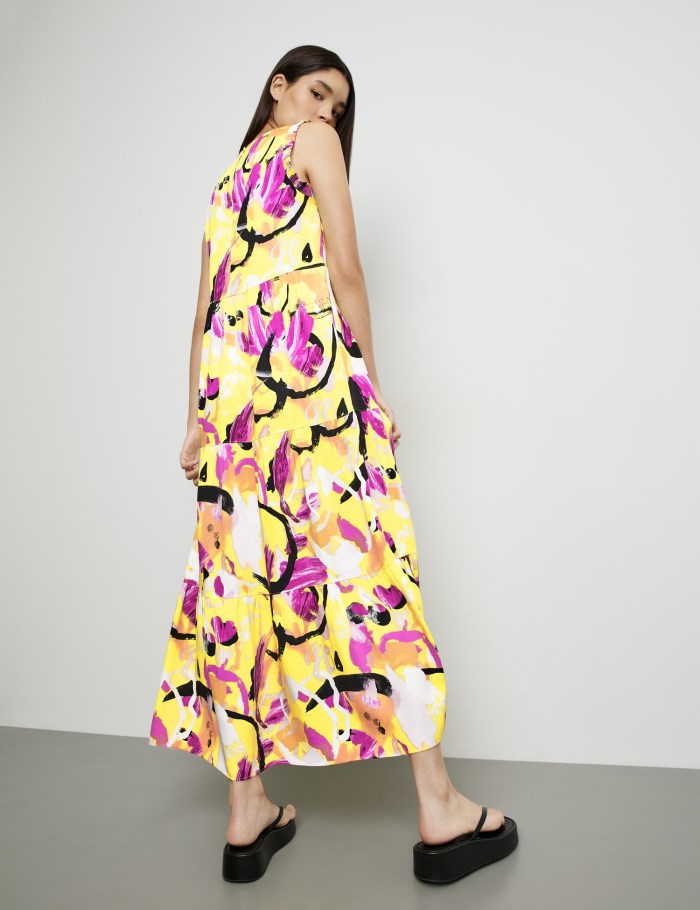 TAIFU Sleeveless maxi dress with a floral print Kjole Gul | UCLS4737