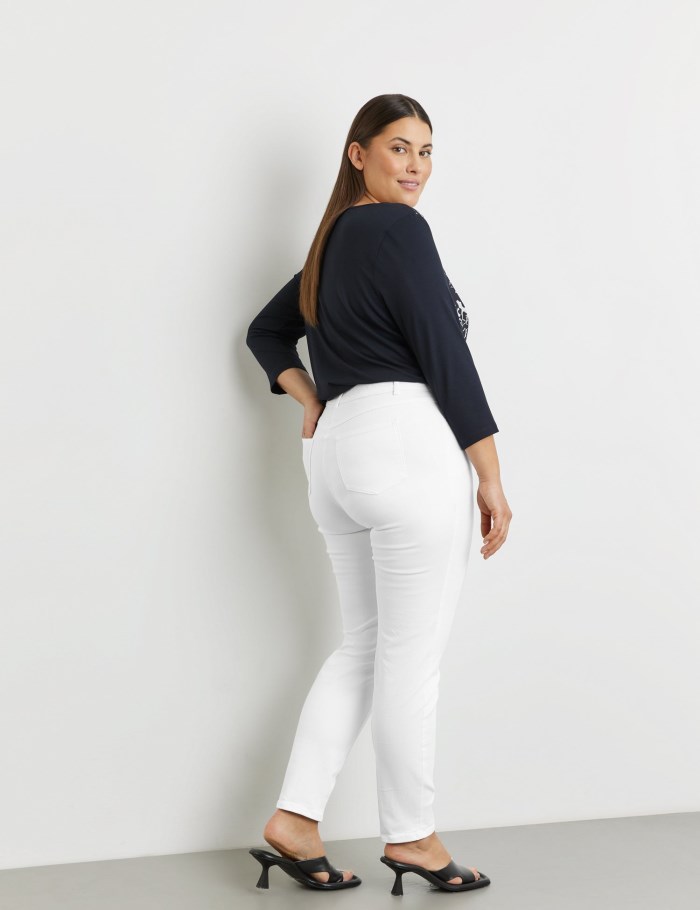 SAMOON Slim fit jeans, Betty Bukser Hvite | YBRM1317