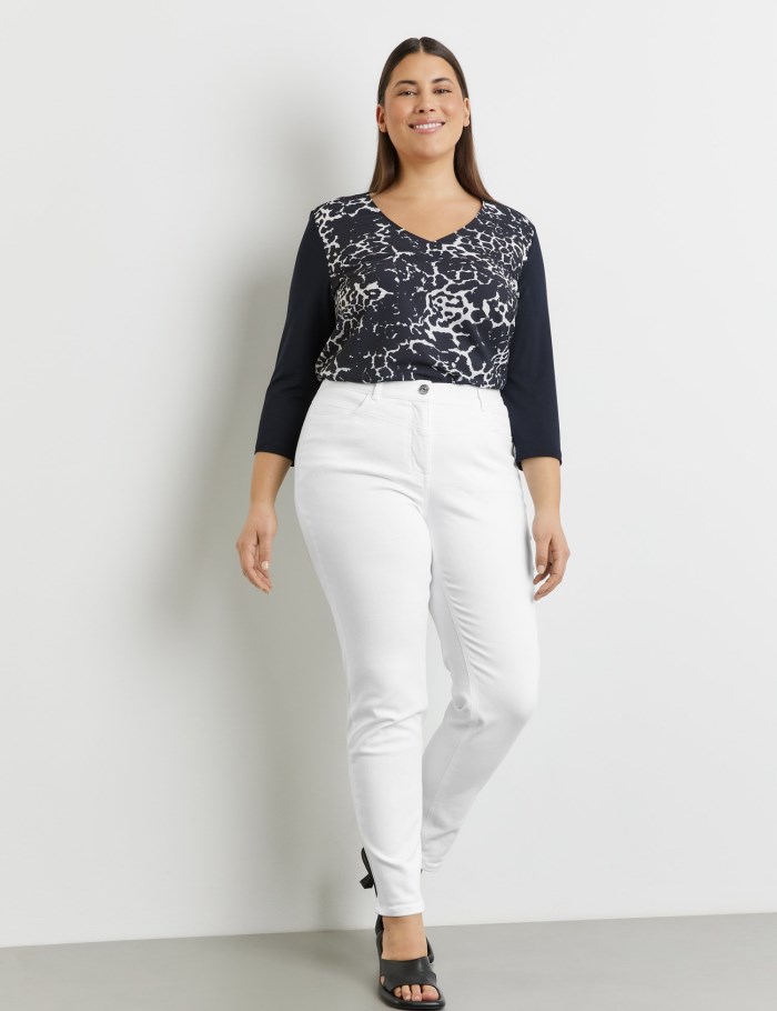 SAMOON Slim fit jeans, Betty Bukser Hvite | YBRM1317