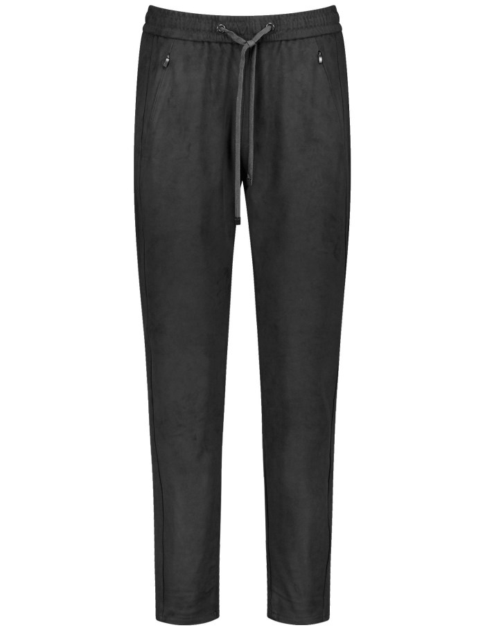 Gerry Weber Slip-on trousers KA꞉JA TRACKSUIT BOTTOMS Bukser Svarte | IQWH8151