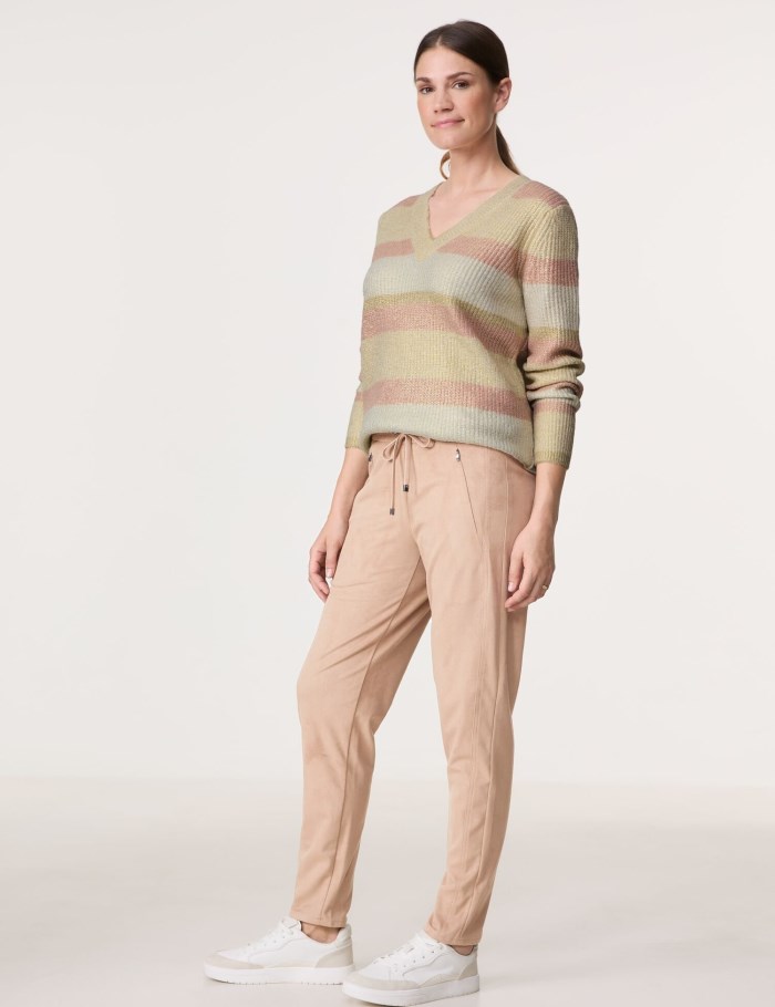 Gerry Weber Slip-on trousers KA꞉JA TRACKSUIT BOTTOMS Bukser Beige | FFML8802