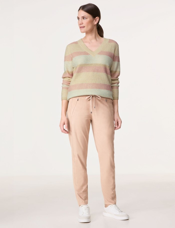 Gerry Weber Slip-on trousers KA꞉JA TRACKSUIT BOTTOMS Bukser Beige | FFML8802