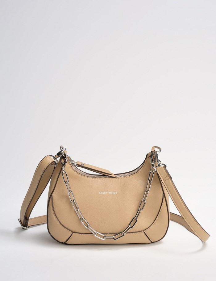 Gerry Weber Small shoulder bag with a chain detail Vesker Beige | VYLH6391