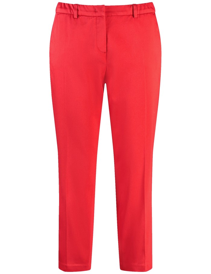 SAMOON Smart 7/8-length trousers, Greta Bukser Rød | VMQK4087