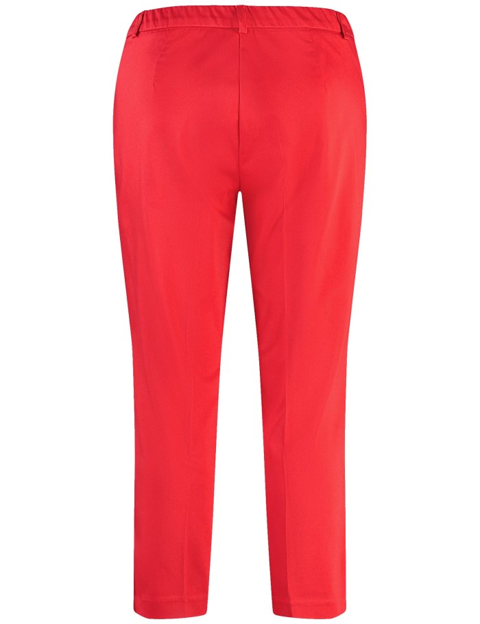 SAMOON Smart 7/8-length trousers, Greta Bukser Rød | VMQK4087