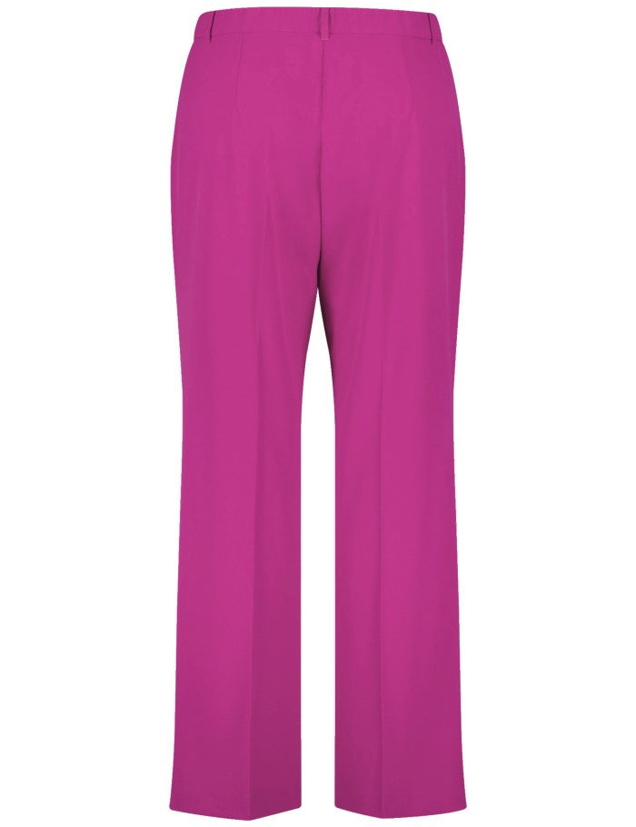 SAMOON Smart pressed pleat trousers with a wide leg, Carlotta Bukser Rosa | IEQR3125