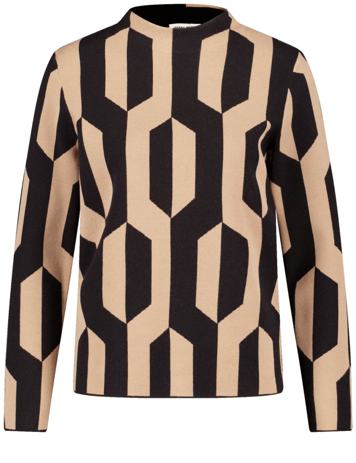 Gerry Weber Soft jumper in a jacquard knit Strikkevarer Multicolor | CPXJ1018