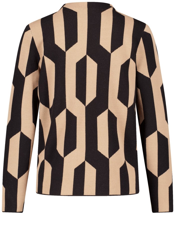 Gerry Weber Soft jumper in a jacquard knit Strikkevarer Multicolor | CPXJ1018