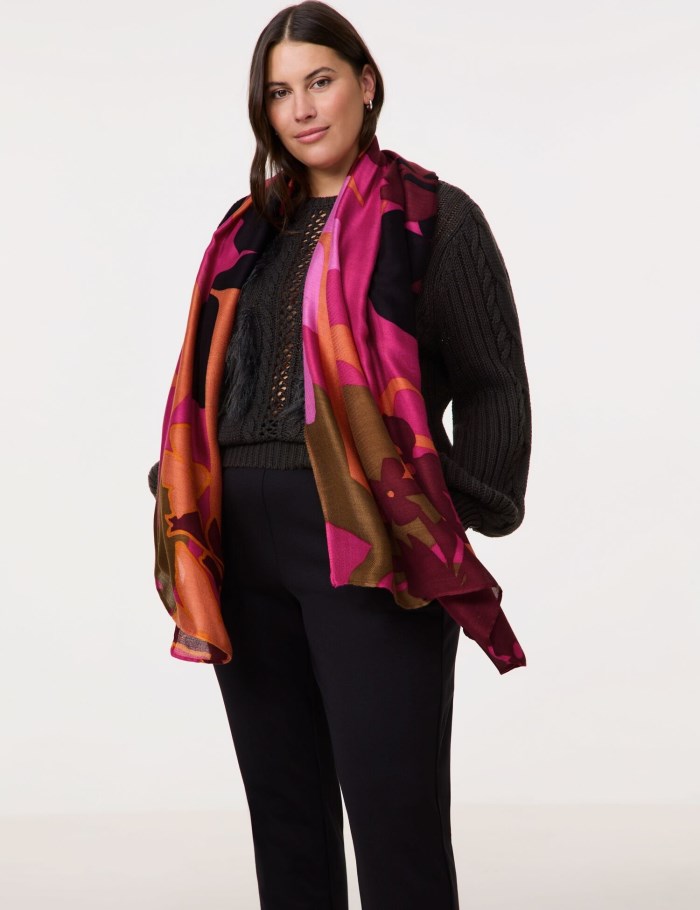 SAMOON Soft scarf Skjerf Rosa | MCDG0703