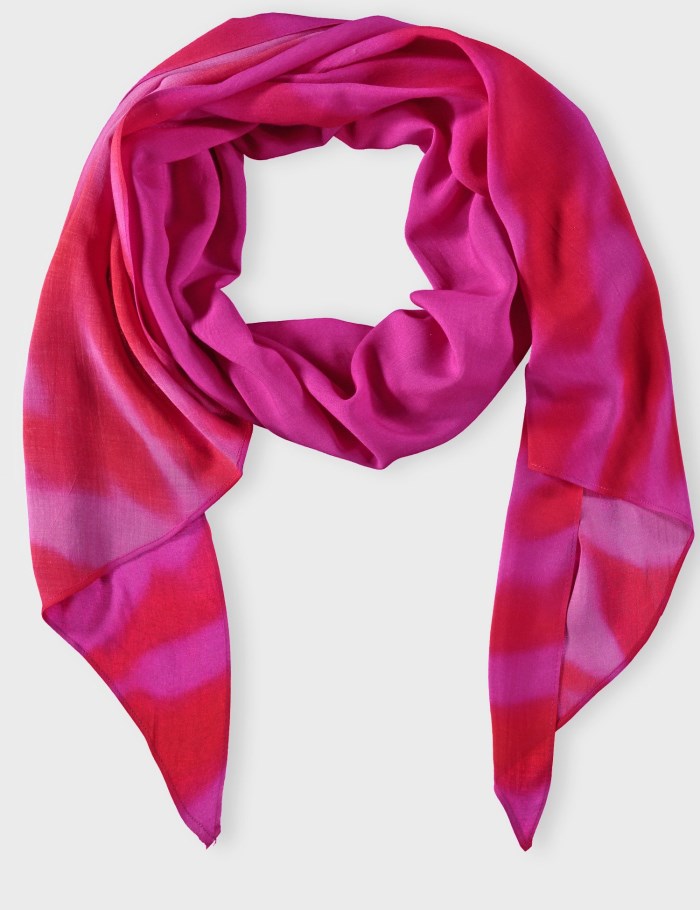 TAIFU Soft scarf with a mixed pattern Skjerf Rosa | FNBC0242