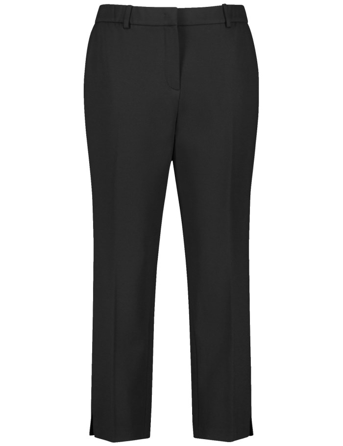 SAMOON Sophisticated 7/8-length trousers, Greta Bukser Svarte | GZNS2362