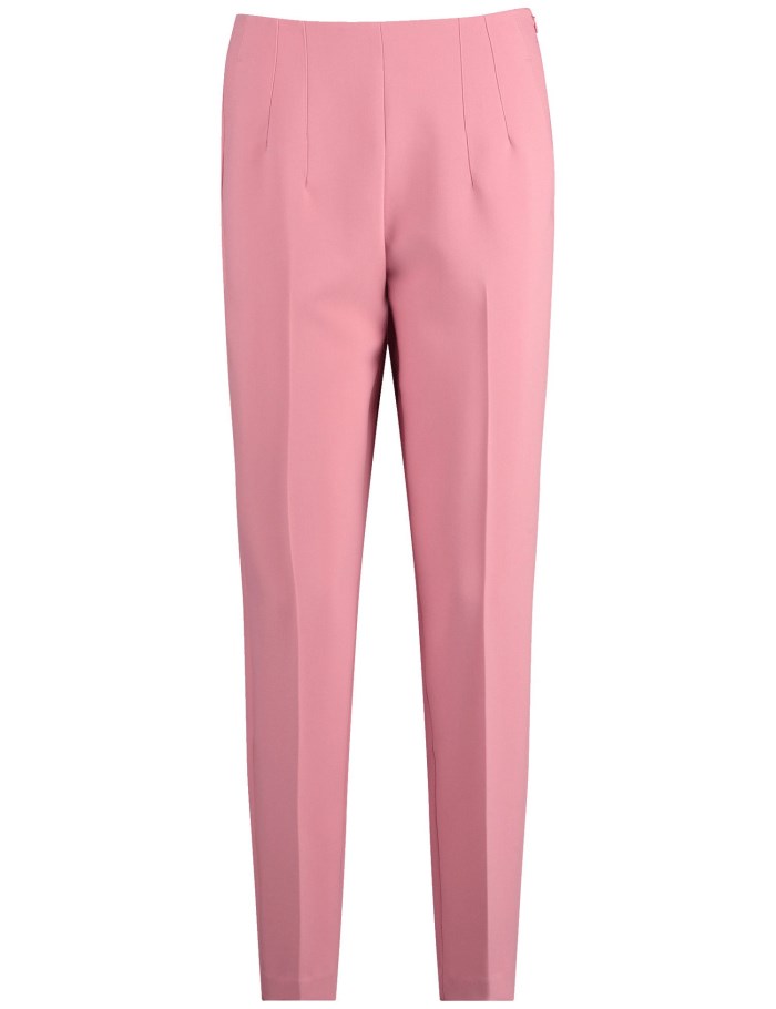 TAIFU Sophisticated tailored fit 7/8 stretch trousers Bukser Rosa | KQLF9608