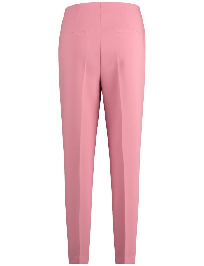 TAIFU Sophisticated tailored fit 7/8 stretch trousers Bukser Rosa | KQLF9608