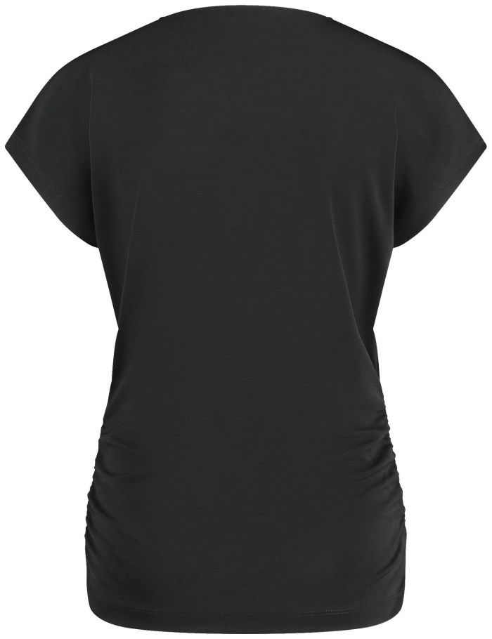 Gerry Weber Stretch T-shirt in a wrap-over look T-skjorte Svarte | HNEO7711