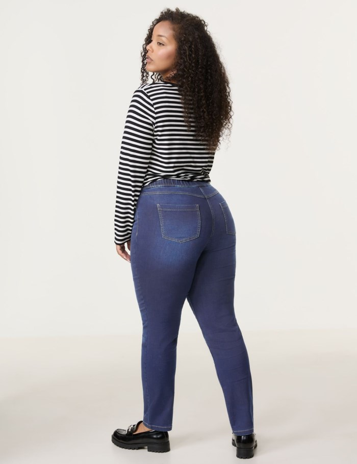 SAMOON Stretch denim jeggings, Lucy Bukser Blå | HAJS8915