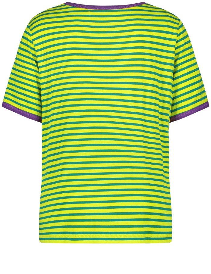 SAMOON Striped T-shirt T-skjorte Gul | EVPX0135