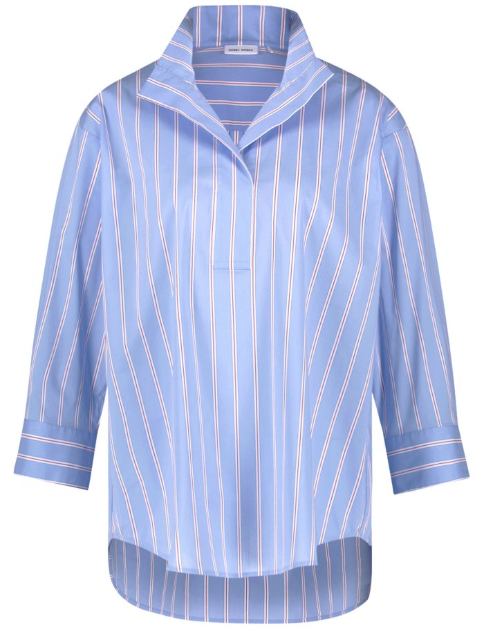 Gerry Weber Striped blouse with 3/4-length sleeves Bluse Blå | XFWT5164