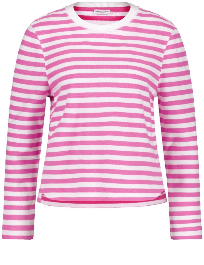 Gerry Weber Striped long sleeve top T-skjorte Rosa | ZNSL3454